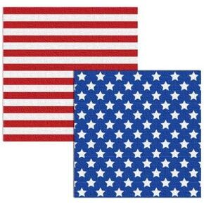 40 Pcs 4th of July American Flag Patriotic Paper Napkins Party Supplies Disposable USA Stars and Strips Red White and Blue Napkins