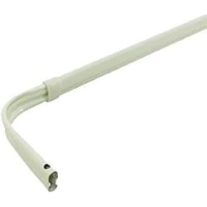 Graber Lock Seam Curtain Rod, 28 to 48-Inch Adjustable Width, 2 1/2-Inch Projection, White