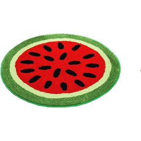 Baby Round Creative Shaggy Watermelon Area Rugs and Carpet Soft Bedroom Home Carpet Mat Pad for Kids Play,Round 31.4" x 31.4"