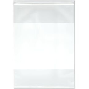 Plymor 13" x 18" (Pack of 50), 6 Mil Industrial Duty White-Block Zipper Reclosable Plastic Bags