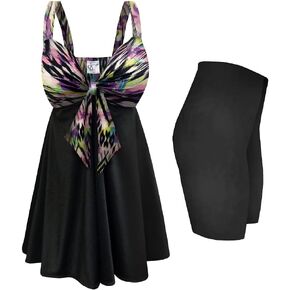 Plus Size Swimsuit 2-PC Sweetheart Swimdress Aurora Sierra Print