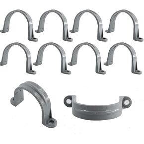 30PCS 1/2 Inch PVC Pipe Straps, Two Hole Plastic Pipe Clamps, Conduit Strap Clamps, Cable Clamp, PVC Pipe Mounting Bracket