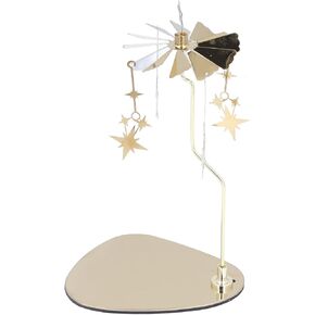 Rotary Candle Holder, Spinning Tea Light Candle Holder Christmas Tree Rotating Candle Holder Carousel Stainless Steel Rotating Tea Light Candle Holders for Wedding Birthday Xmas Party Decor Gift
