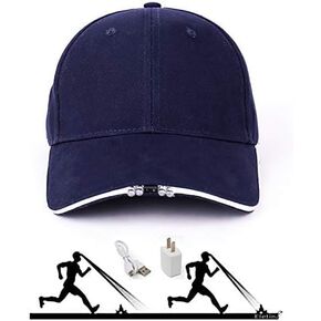 Eletina Rechargeable Baseball Cap Sensor LED Headlight with USB Cable and Battery, Suitable for Outdoor Camping Night Fishing (Army Green) Night Running, Night Riding/Day and Night
