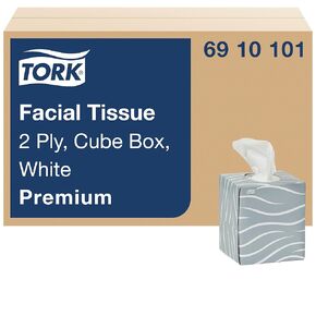 Tork Premium Facial Tissue Cube Box White, 2-ply, 36 x 86 Tissues, 6910101