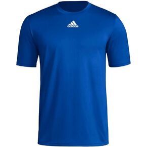 adidas Mens SS Pregame Bos Tee Medium Grey Heather MD