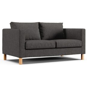 Comfort Works Custom Karlstad Loveseat Cover, Slipcover Replacement for IKEA Karlstad 2-Seater Sofa, Replacement Sofa Cover for Karlstad 2 Seater (Black)