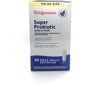 ATAZUA Walgreens Super Probiotic Digestive Support Capsules 60 ea