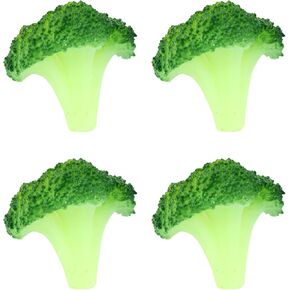 Honbay 4PCS Fake Broccoli Slices Plastic Artificial Broccolis Model Ornament Simulation Vegetable for Home Party Tabletop Decoration and Photography Prop
