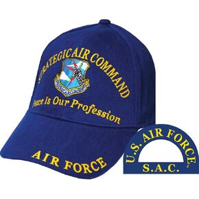 Eagle Emblems Mens Strategic Air Command Embroidered Ball Cap Adjustable Blue