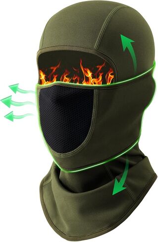 Balaclava Face Mask with Breathable Mesh, Moveable Design Ski Mask for Winter Cold Weather Ski Snowboarding Working Men Women in Kuwait