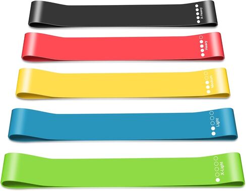 5Pcs Resistance Band with 5 Different Resistance Levels for Women and Men in Saudi Arabia