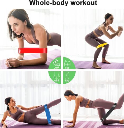 5Pcs Resistance Band with 5 Different Resistance Levels for Women and Men in Saudi Arabia