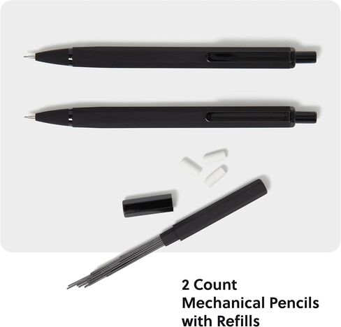 U Brands Midnight Cambria Mechanical Pencil, Office Supplies, Soft Touch Barrel, Medium Point, 0.7mm, 2 Count in Saudi Arabia
