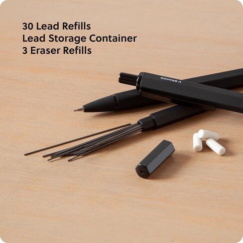 U Brands Midnight Cambria Mechanical Pencil, Office Supplies, Soft Touch Barrel, Medium Point, 0.7mm, 2 Count in Saudi Arabia