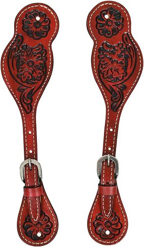 HILASON Western Spur Straps Leather Antique Brown | Spur Straps | Leather Spur Straps | spur Straps for Women and Men | spur Straps Western in Kuwait