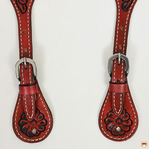 HILASON Western Spur Straps Leather Antique Brown | Spur Straps | Leather Spur Straps | spur Straps for Women and Men | spur Straps Western in Kuwait