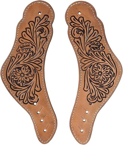 HILASON Western Spur Straps Leather Antique Brown | Spur Straps | Leather Spur Straps | spur Straps for Women and Men | spur Straps Western in Kuwait