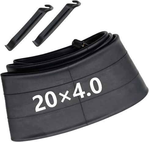 أنبوب دراجة سميك 20 × 4.0 أنابيب إطارات شديدة التحمل مقاس 20 × 4 متوافقة مع الأنابيب الداخلية 20 × 4 20 × 4 1/4 20 × 4.25 20 × 4.3 20 × 4.4 20 × 4.5 للدراجة الكهربائية مقاس 20 بوصة ودراجة الثلج ودراجة الشاطئ - عبوتان in Saudi Arabia