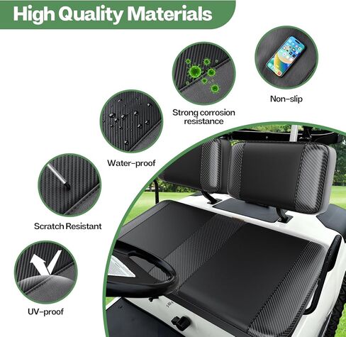 T TGBROS Golf Cart Seat Covers Fit for Yamaha G2 G9 G16 G19 G22 OEM Ordinary Seat Cushion Golf Cart Front Seat Cover Kit Waterproof Vinyl Leather Breathable Anti-Scratch No Need Gun Nails in Kuwait