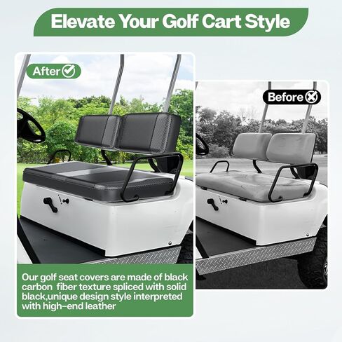 T TGBROS Golf Cart Seat Covers Fit for Yamaha G2 G9 G16 G19 G22 OEM Ordinary Seat Cushion Golf Cart Front Seat Cover Kit Waterproof Vinyl Leather Breathable Anti-Scratch No Need Gun Nails in Kuwait