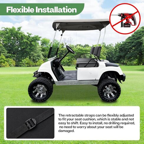 T TGBROS Golf Cart Seat Covers Fit for Yamaha G2 G9 G16 G19 G22 OEM Ordinary Seat Cushion Golf Cart Front Seat Cover Kit Waterproof Vinyl Leather Breathable Anti-Scratch No Need Gun Nails in Kuwait