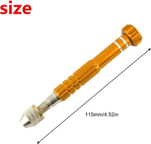 Larcele Precision Pin Vise Hand Drill, Keyless Mini Adaptor Chuck, 3 Jaw Chuck, for Micro Drill Bits 0" to 1/8" SDZKQ-02 (Red) in Kuwait