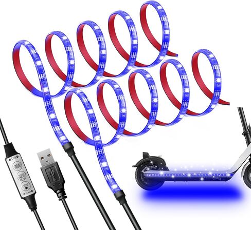أضواء سكوتر للركوب الليلي، أضواء شريط LED للسكوتر الكهربائي لأضواء السكوتر والدراجة ولوح التزلج in Kuwait