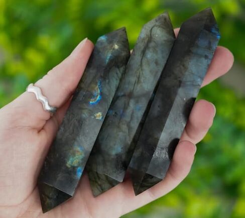 Connectco Crystals Labradorite Double terminated Point in Saudi Arabia