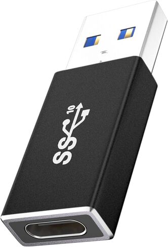 [10Gbps 2 Pack] USB C Female to USB A Male Adapter - USB 3.2 Converter High Speed 10Gbps Data Transfer & 60W Fast Charging, Compatible with Apple/iPhone/iPad in Saudi Arabia