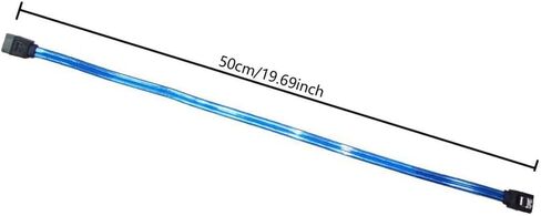 SATA Cable III, 3 Pack SATA Cable III 6Gbps Straight HDD SDD Data Cable with Locking Latch 19.69 Inches for SATA HDD,SSD, CD Driver, CD Writer (Blue, 1 Pack) (Red, 3 Pack) in Saudi Arabia