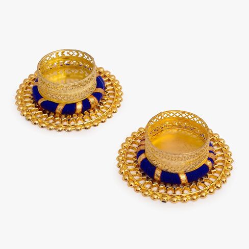 مجموعة من 2 ديكور ديوالي دياس T ضوء Tealight حامل شموع نذرية بدون شمع أضواء مصباح ديوالي الهدايا والديكورات ديكور احتفالي Deepawali Puja لهجات ديكور المنزل الاحتفالية in Kuwait