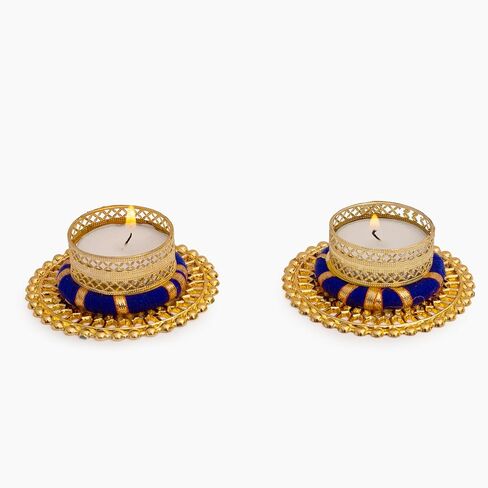 مجموعة من 2 ديكور ديوالي دياس T ضوء Tealight حامل شموع نذرية بدون شمع أضواء مصباح ديوالي الهدايا والديكورات ديكور احتفالي Deepawali Puja لهجات ديكور المنزل الاحتفالية in Kuwait