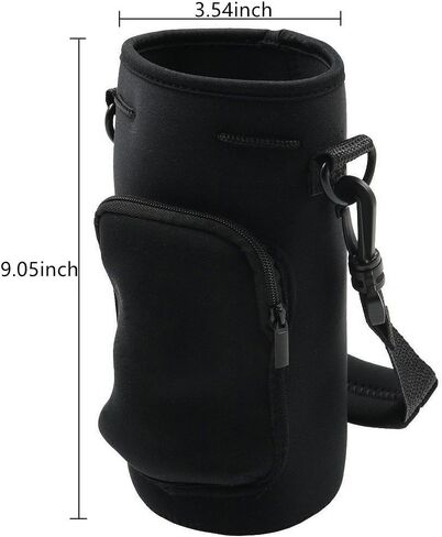 Wanty Neoprene 20 Oz Insulated Water Drink Bottle Cooler Pocket Carrier Sleeves Tote Bag with Adjustable Straps for Climbing Cycling and Running Outdoor Activities (20 Oz) in Kuwait