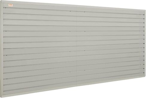 VEVOR Slatwall Panels, 4 ft x 1 ft Gray Garage Wall Panels 12"H x 48"L (Set of 8 Panels), Heavy Duty Garage Wall Organizer Panels Display for Retail Store, Garage Wall, and Craft Storage Organization in Saudi Arabia