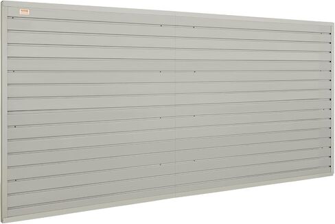 VEVOR Slatwall Panels, 4 ft x 1 ft Gray Garage Wall Panels 12"H x 48"L (Set of 8 Panels), Heavy Duty Garage Wall Organizer Panels Display for Retail Store, Garage Wall, and Craft Storage Organization in Saudi Arabia