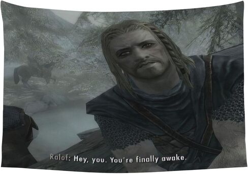 Kaineter Hey You You'Re Finally Awake Tapestry Video Game Wall Hanging Tapestries For Boys Girls Bedroom Living Room Dorm Decor 40 X 60 Inch in Saudi Arabia