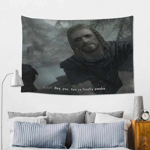 Kaineter Hey You You'Re Finally Awake Tapestry Video Game Wall Hanging Tapestries For Boys Girls Bedroom Living Room Dorm Decor 40 X 60 Inch in Saudi Arabia