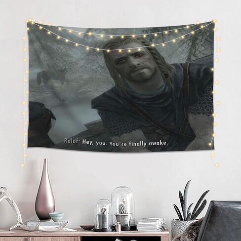 Kaineter Hey You You'Re Finally Awake Tapestry Video Game Wall Hanging Tapestries For Boys Girls Bedroom Living Room Dorm Decor 40 X 60 Inch in Saudi Arabia