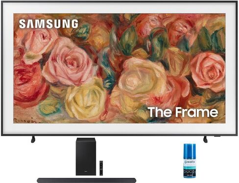تلفزيون سامسونج QN65LS03DAFXZA مقاس 65 بوصة، تلفزيون The Frame 4K Smart Quantum HDR مع مكبر صوت HW-S800D 3.1.2 قناة ومضخم صوت مع مجموعة تنظيف شاشة Dolby Atmos وWalts HDTV (2024) in Saudi Arabia