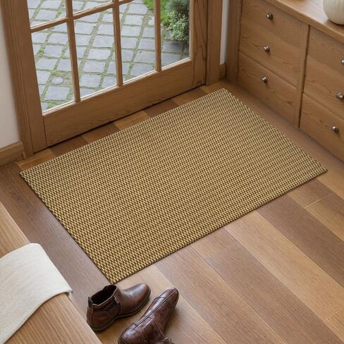 Collive Washable Kitchen Runner Rugs Non Slip, 2x6 Farmhouse Rug Runners for Hallway, Beige Boho Non Slip Laundry Room Rug Cotton Braided Bathroom Runner Rug Modern Indoor Entrance Mats for Bedroom in Saudi Arabia