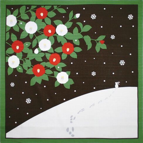 Yamaco 88082 Flower Scenery, Small Furoshiki, Winter, 19.7 x 19.7 inches (50 x 50 cm) in Saudi Arabia