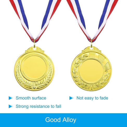 PATIKIL Gold Award Medals, 24 Pcs Blank Style Winner Medals with Neck Ribbon Metal Medals Prizes for Competitions, Party Decorations, Copper in Kuwait