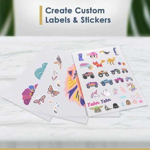 Hayes Paper Co. Vinyl Sticker Paper – 36-Pack A4 Printable Vinyl Sticker Paper – Holographic Vinyl Paper Compatible with Inkjet Printers – Tear and Scratch-Resistant – Opal Pattern in Saudi Arabia