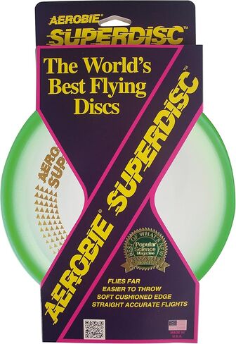قرص طائر خارجي من Aerobie Superdisc - قد تختلف الألوان، متعدد الألوان، 8 in Kuwait