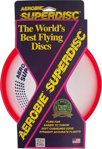 قرص طائر خارجي من Aerobie Superdisc - قد تختلف الألوان، متعدد الألوان، 8 in Kuwait