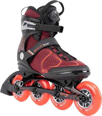 K2 Alexis 90 BOA Womens Inline Skates - Burgandy/Orange in Saudi Arabia