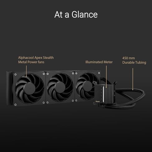 ProArt LC 420 All-in-one CPU Liquid Cooler with Illuminated System Status Meter and Three Noctua NF-A14 industrialPPC-2000 PWM 140mm Radiator Fans in Saudi Arabia