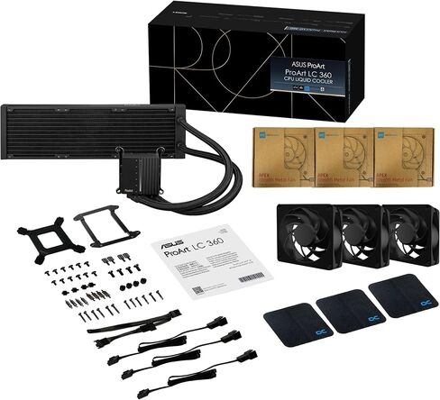 ProArt LC 420 All-in-one CPU Liquid Cooler with Illuminated System Status Meter and Three Noctua NF-A14 industrialPPC-2000 PWM 140mm Radiator Fans in Saudi Arabia