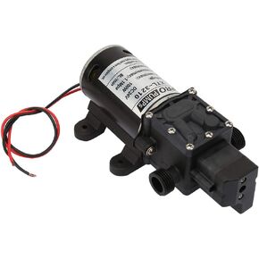 ViaGasaFamido Electric Diaphragm Self Priming High Pressure Water Pump with Pressure Switch Self Priming Water Pump Diaphragm Water Pump High Pressure Water Pump Electric Diaphragm Pump 24V 100W